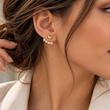 گوشواره طلا ۱۸ عیار قلب و مروارید زیرگوشی گالری زرنوش