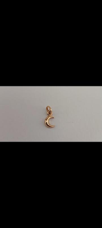 آویز زنانه طلا ۱۸ عیار پلاک ماه فندق