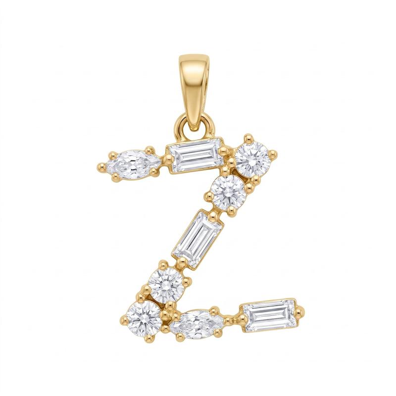 آویز زنانه طلا ۱۸ عیار اويز z طرح جواهر Matows_gold_gallery
