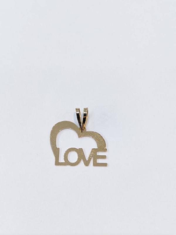 آویز طلا ۱۸ عیار Love جواهری کوزه گران