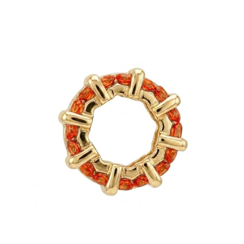 آویز زنانه طلا ۱۸ عیار چارم نارنجی Matows_gold_gallery