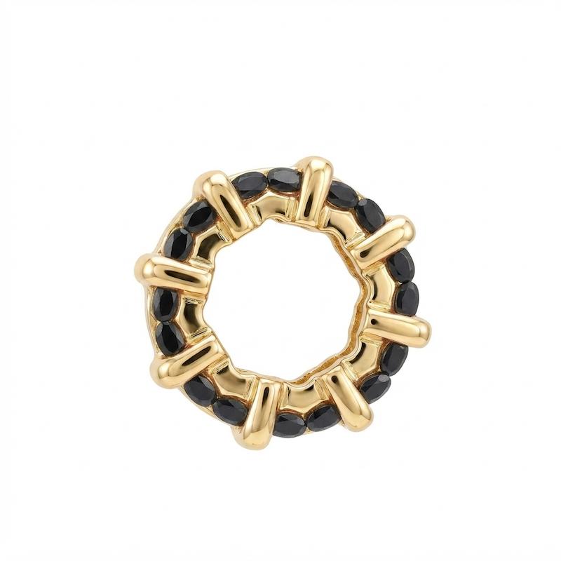 آویز زنانه طلا ۱۸ عیار چارم رنگ مشکی Matows_gold_gallery2