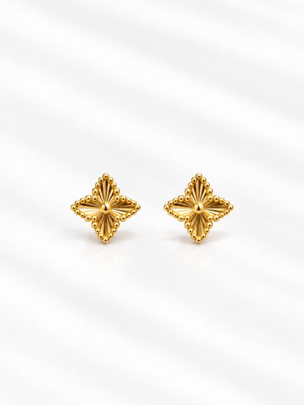 گوشواره زنانه طلا ۱۸ عیار گوشواره روبرتو طلای شیک