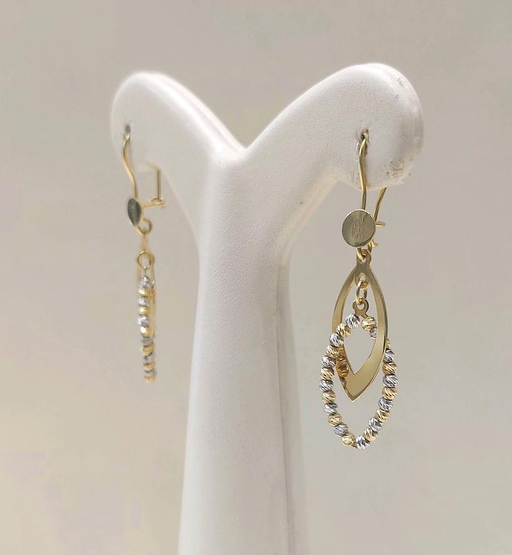 گوشواره زنانه طلا ۱۸ عیار گوشواره عصایی البرنادو حلما گالری