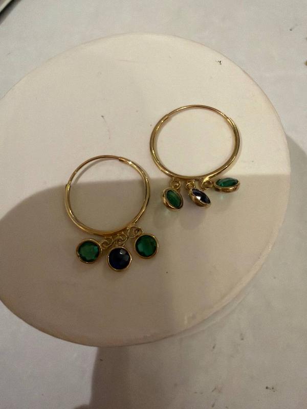 گوشواره زنانه طلا ۱۸ عیار گوشواره سه اویز مارکو Matows_gold_gallery