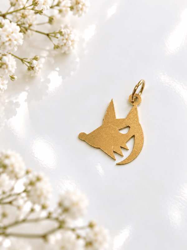 آویز زنانه طلا ۱۸ عیار مدال fox شایلین گلد