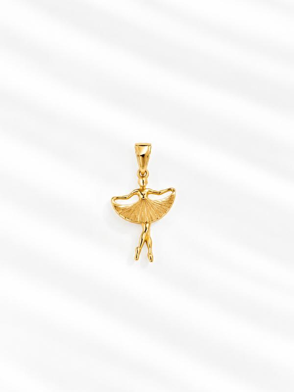 آویز زنانه طلا ۱۸ عیار آویز بالرین طلای شیک