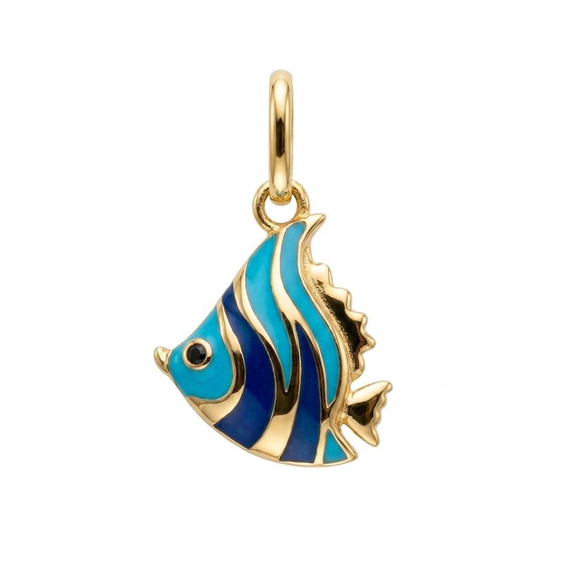 آویز زنانه طلا ۱۸ عیار ماهی زینتی🐟 رزنتال