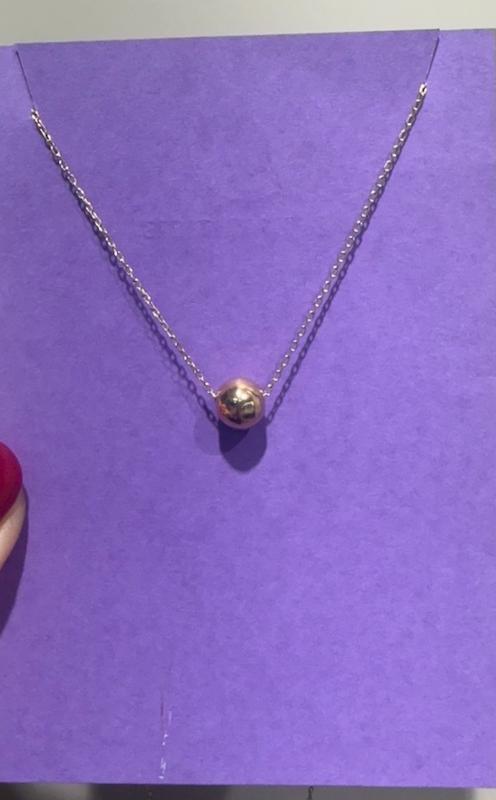گردنبند زنانه طلا ۱۸ عیار گردنبند بدون اجرت گوی با زنجیر گالری طلای فلور گالری طلای فلور