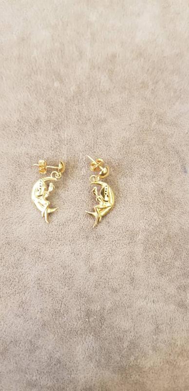 گوشواره طلا ۱۸ عیار ماه و ستاره گالری درین