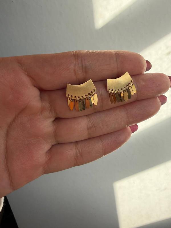 گوشواره زنانه طلا ۱۸ عیار گوشواره مصری اویز Matows_gold_gallery