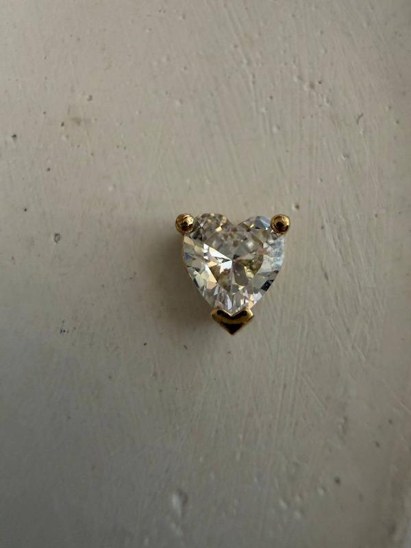 آویز زنانه طلا ۱۸ عیار نگین طرح قلب Matows_gold_gallery2