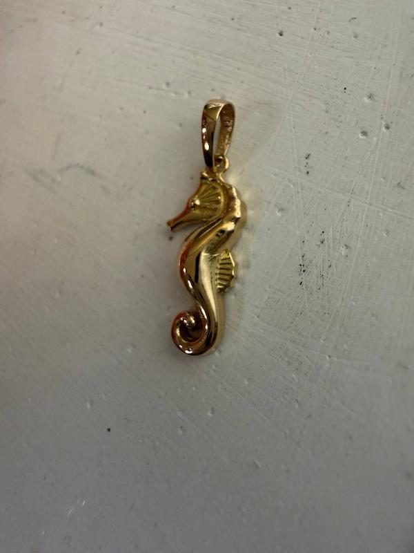 آویز زنانه طلا ۱۸ عیار اسب دریایی سایز بزرگ Matows_gold_gallery2