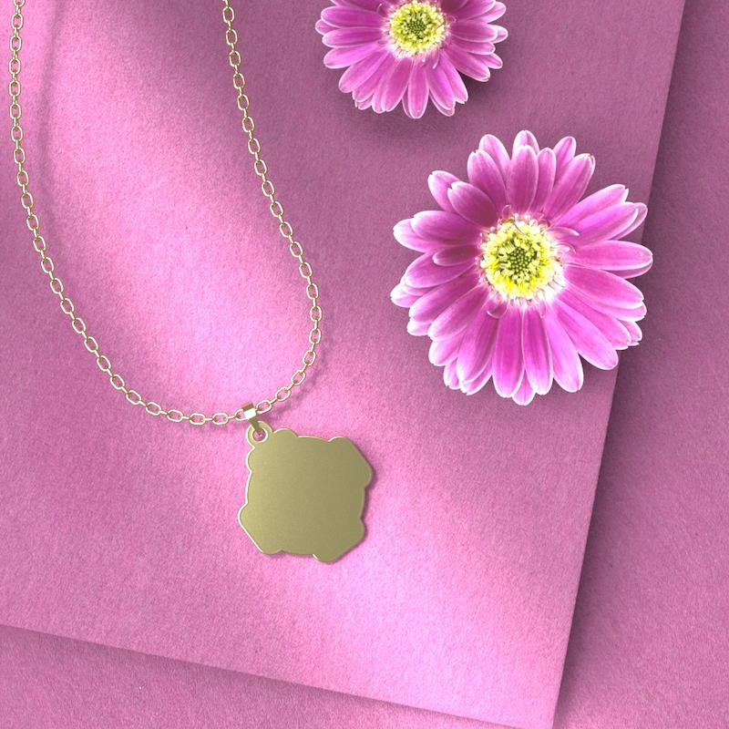گردنبند طلا 18 عیار زنانه مدوپد مدل قاب کد P1322