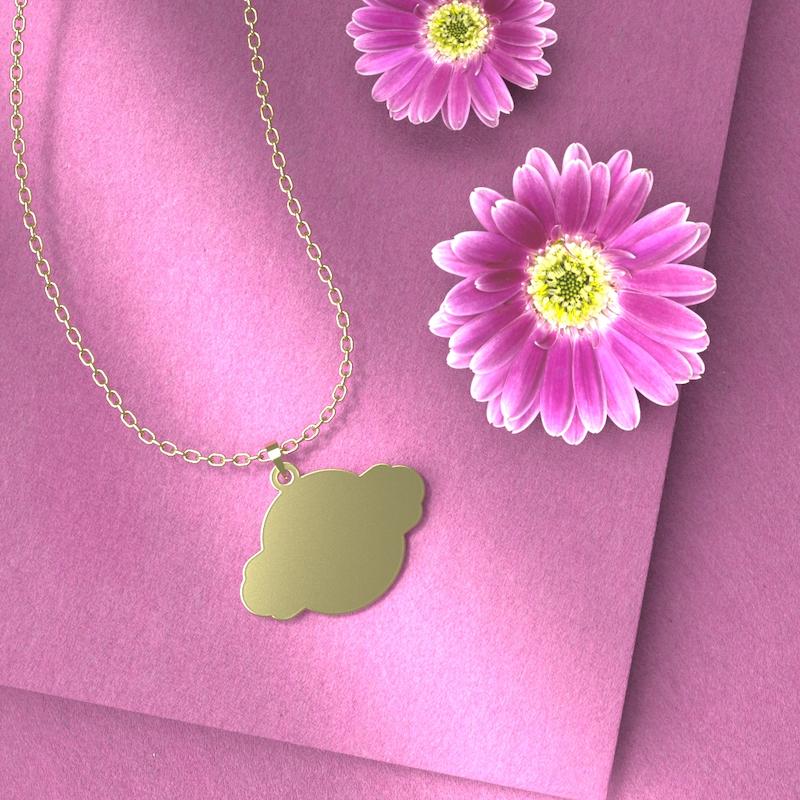 گردنبند طلا 18 عیار زنانه مدوپد مدل قاب کد P1340