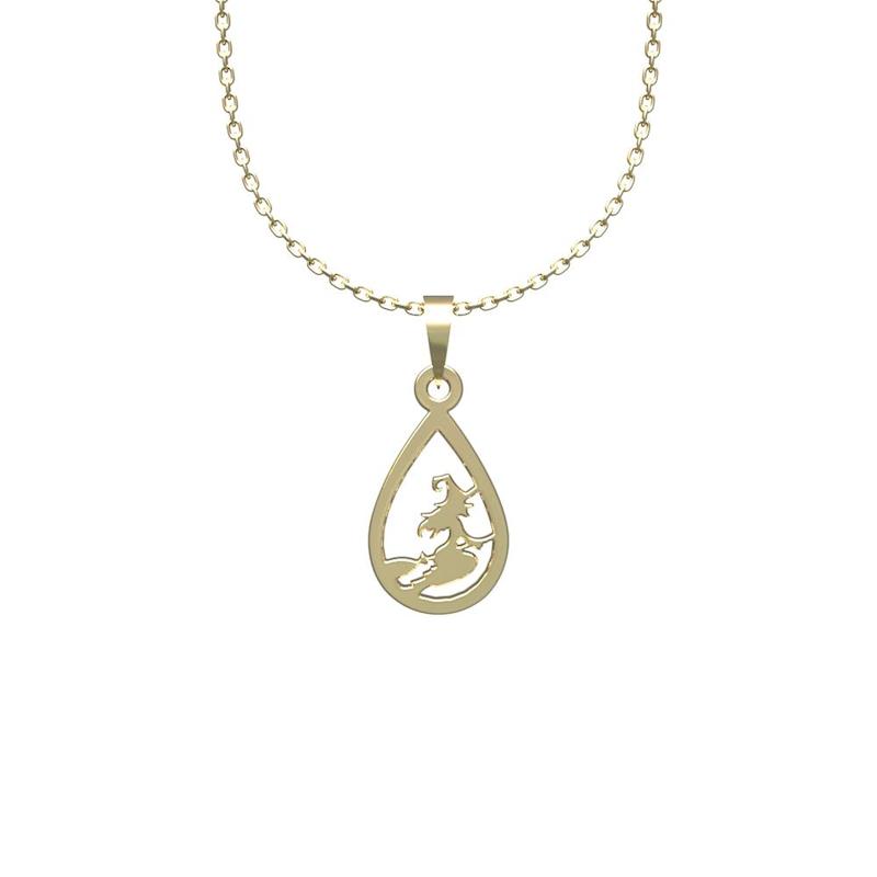 گردنبند طلا 18 عیار زنانه مدوپد مدل جادوگر کد SS1059