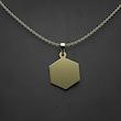 گردنبند طلا 18 عیار زنانه مدوپد مدل شش ضلعی کد SS1099