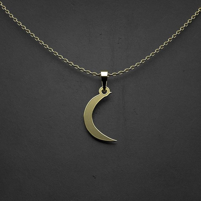 گردنبند طلا 18 عیار زنانه مدوپد مدل ماه کد TT1150