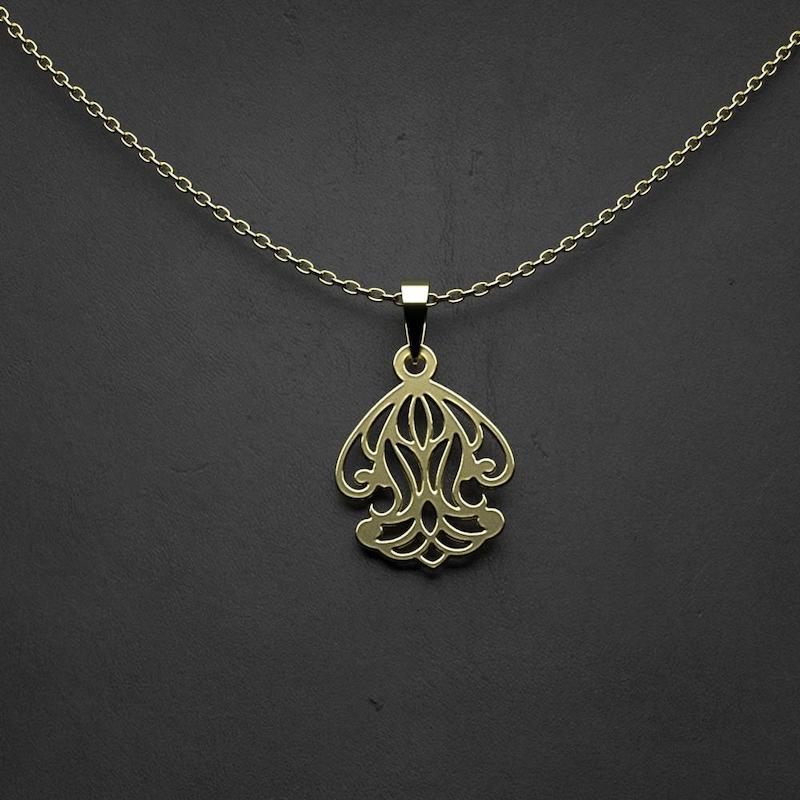 گردنبند طلا 18 عیار زنانه مدوپد مدل هندسی کد UU1104