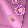 گردنبند طلا 18 عیار زنانه مدوپد مدل حرف A کد RR1270