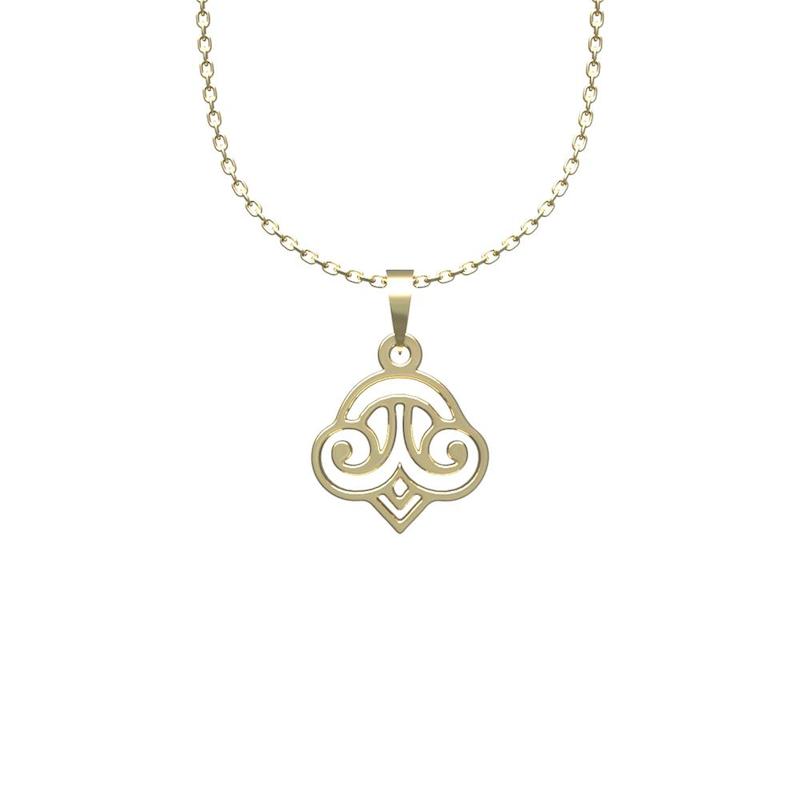 گردنبند طلا 18 عیار زنانه مدوپد مدل هندسی کد NN1085