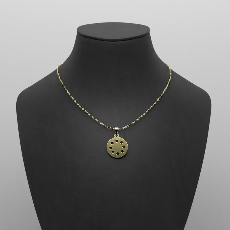 گردنبند طلا دایره 18 عیار  کد PP1157