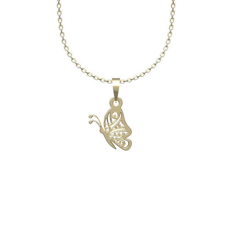 گردنبند طلا پروانه 18 عیار  کد NN1011
