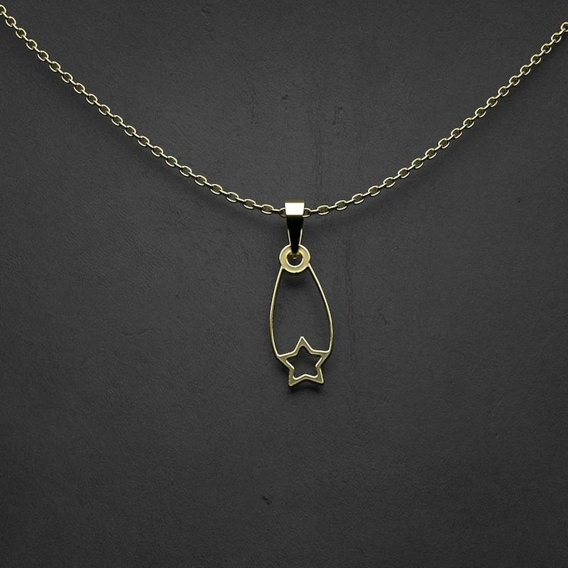 گردنبند طلا ستاره 18 عیار  کد NN1161