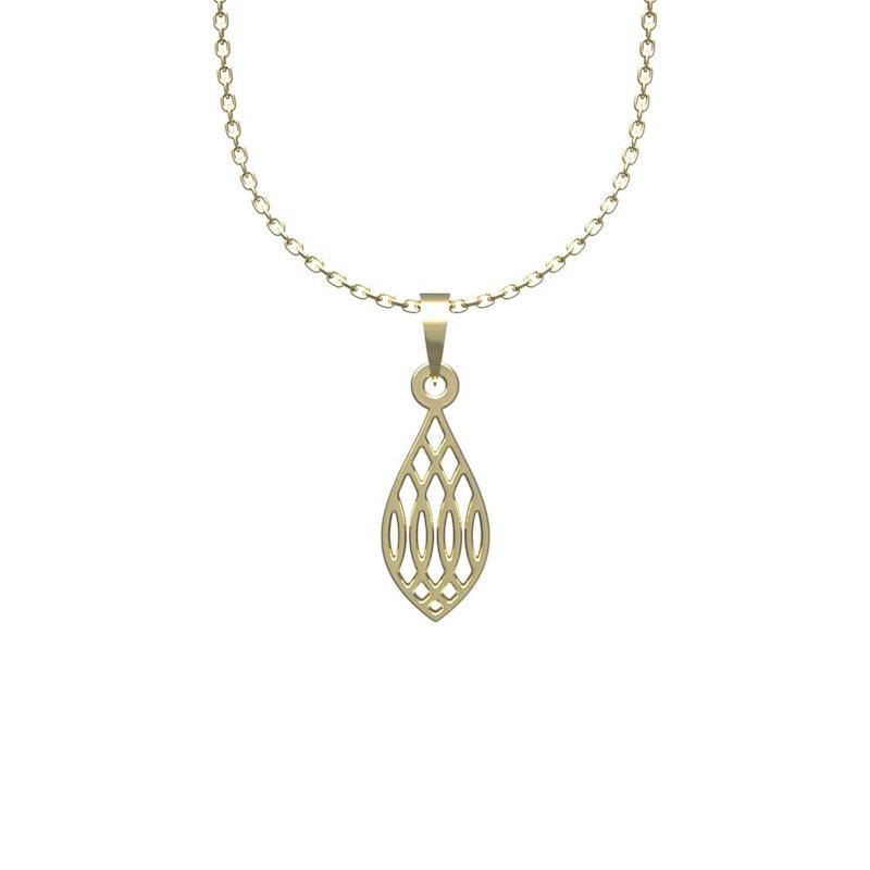 گردنبند طلا اشک 18 عیار  کد NN1185