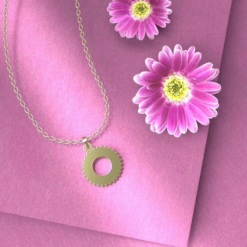 گردنبند طلا دایره 18 عیار  کد PP1195