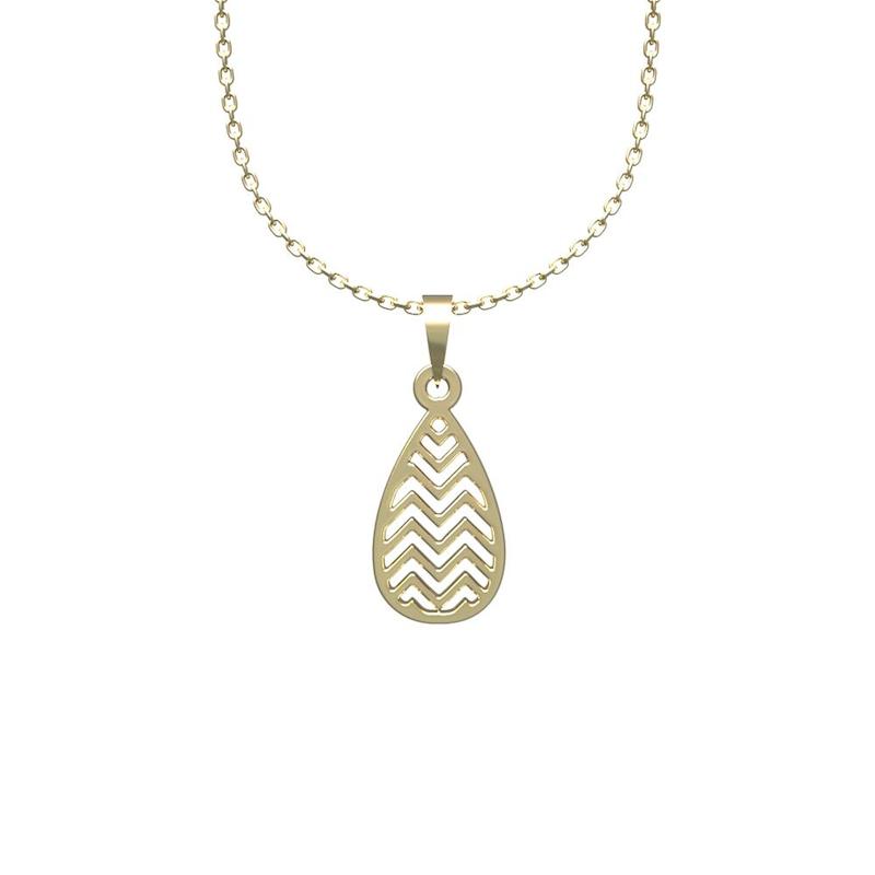 گردنبند طلا اشک 18 عیار  کد NN1254