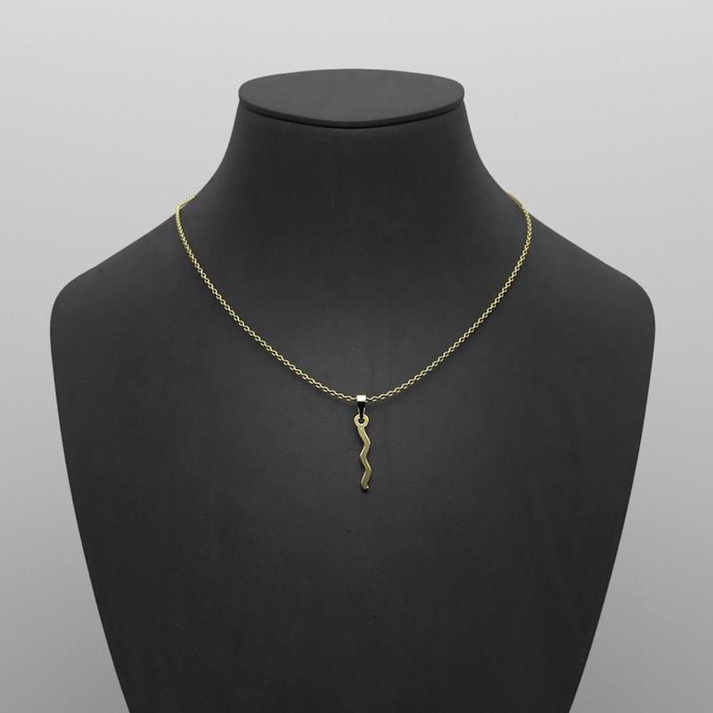 گردنبند طلا مارپیچ 18 عیار  کد PP1015
