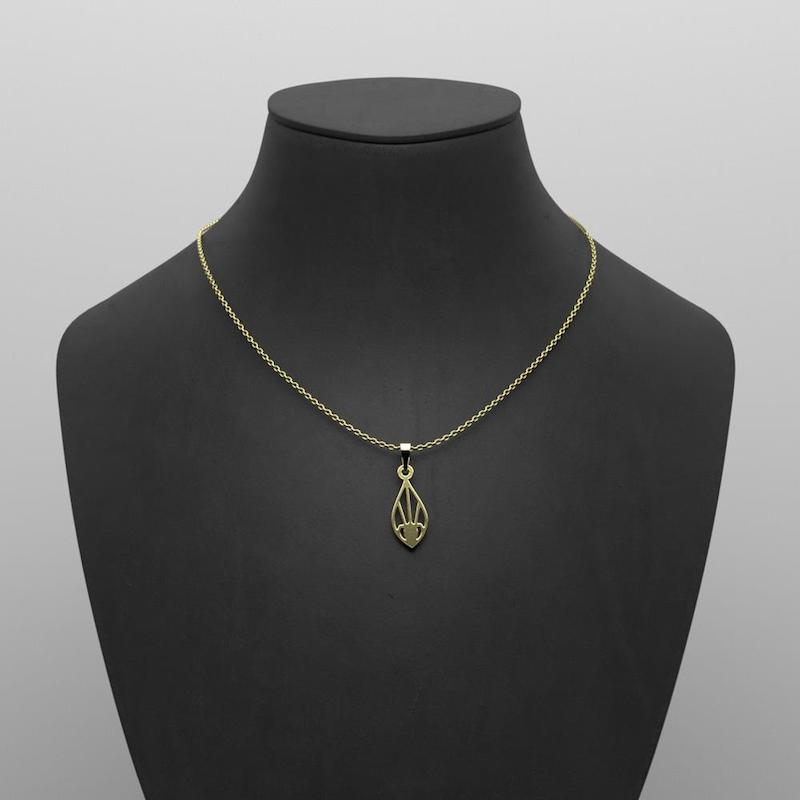 گردنبند طلا اشک 18 عیار  کد PP1238