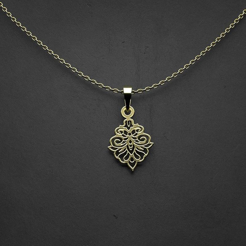 گردنبند طلا سنتی 18 عیار  کد NN1088