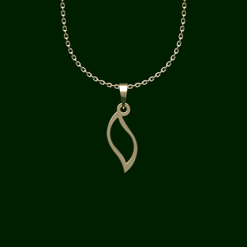 گردنبند طلا هندسی 18 عیار  کد QQ1136