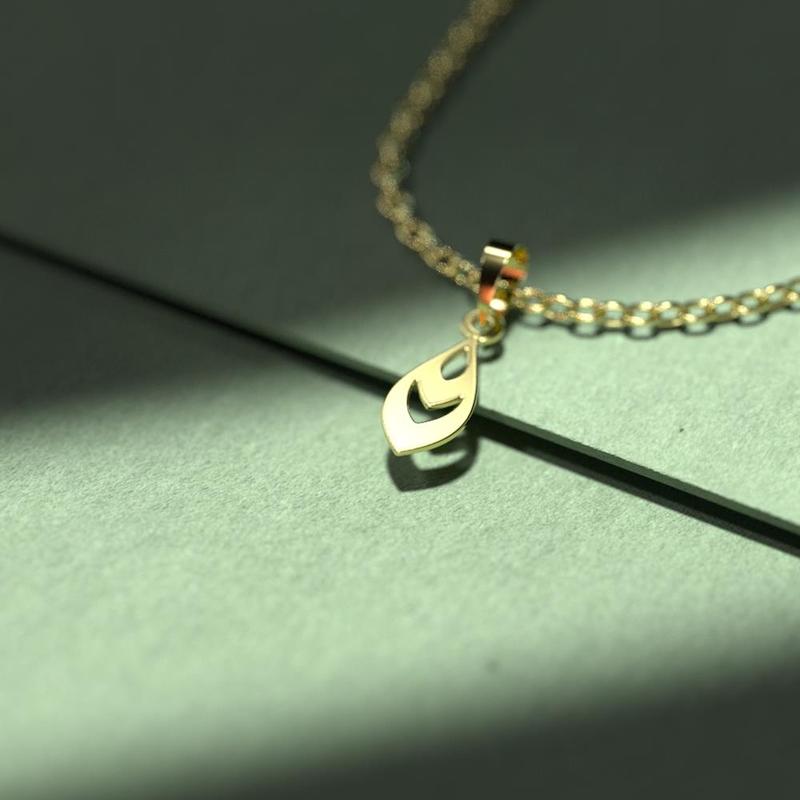 گردنبند طلا اشک 18 عیار  کد PP1191