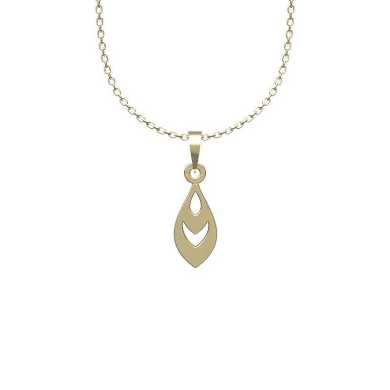 گردنبند طلا اشک 18 عیار  کد PP1191