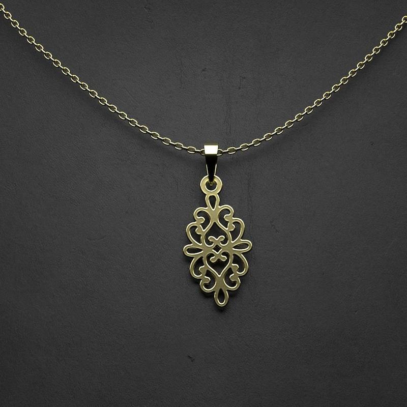 گردنبند طلا سنتی 18 عیار  کد NN1130