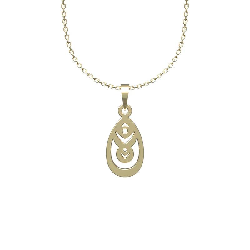 گردنبند طلا هندسی 18 عیار  کد OO1167