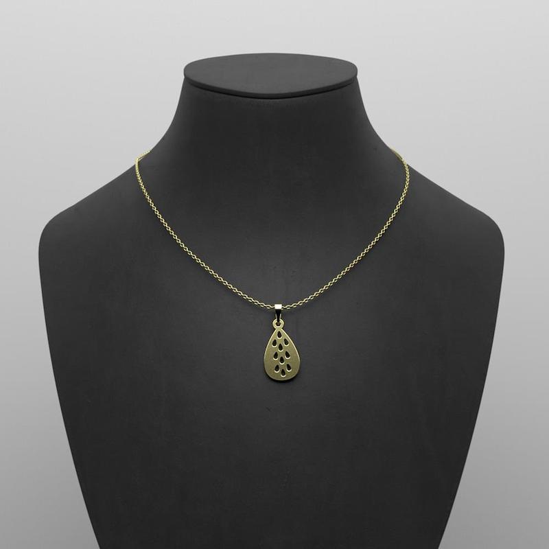 گردنبند طلا اشک 18 عیار  کد PP1253