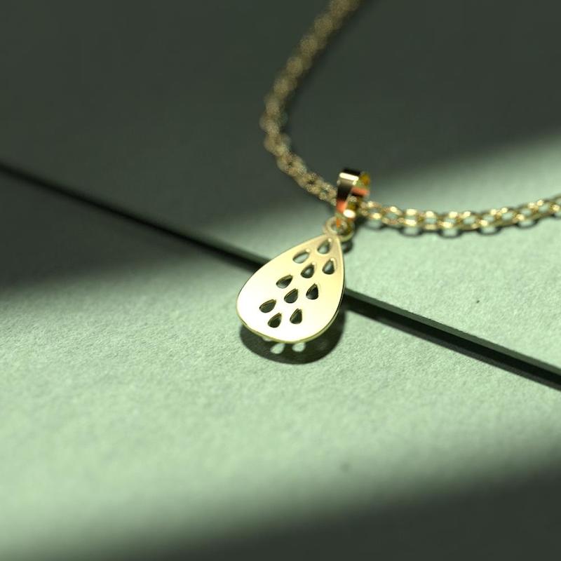 گردنبند طلا اشک 18 عیار  کد PP1253