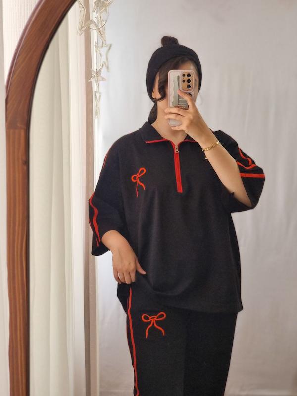 ست بگی نیم زیپ پاپیون  کد ۹۷۰ 