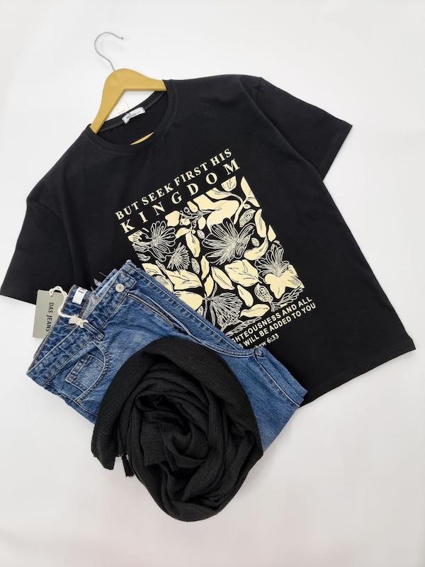 تیشرت مشکی kingdom کد 245