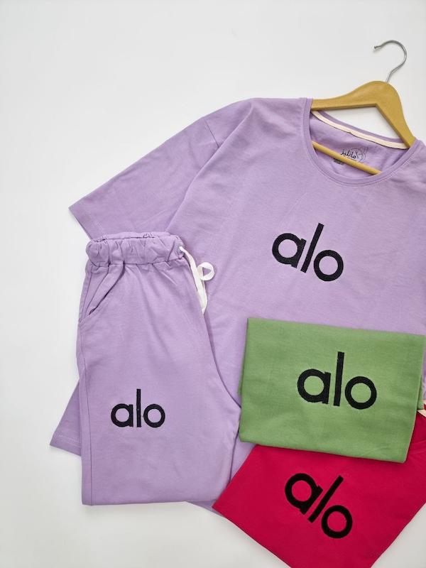 ست تیشرت شلوار بگی و لانگ  alo کد ۶۶۰