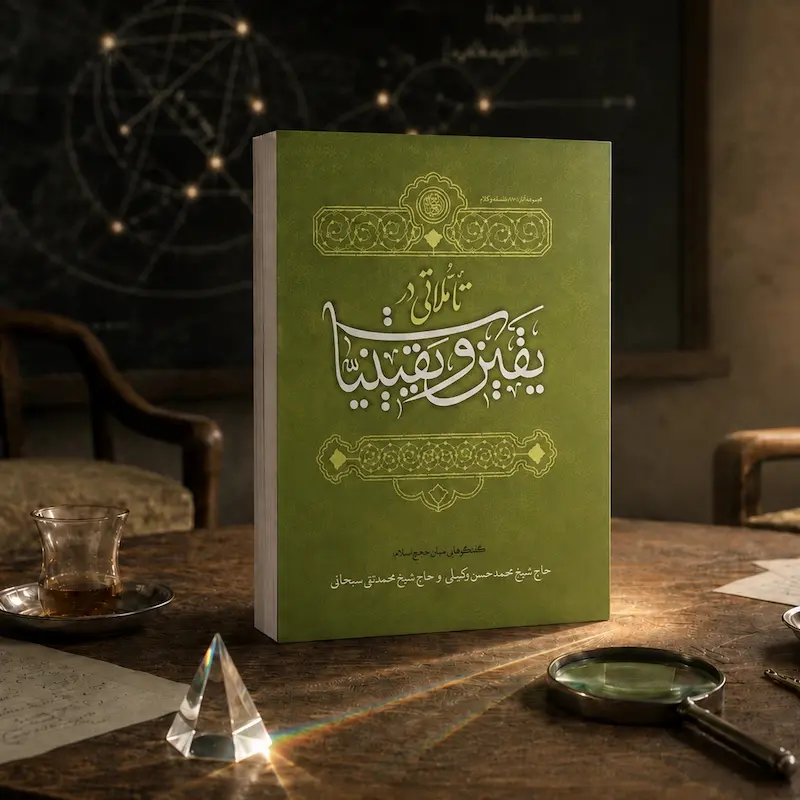 جلد کتاب تأملاتی در یقین و یقینیات