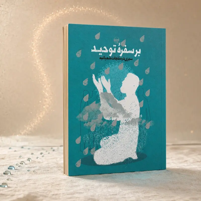جلد کتاب بر سفره توحید؛ سیری در مناجات شعبانیه