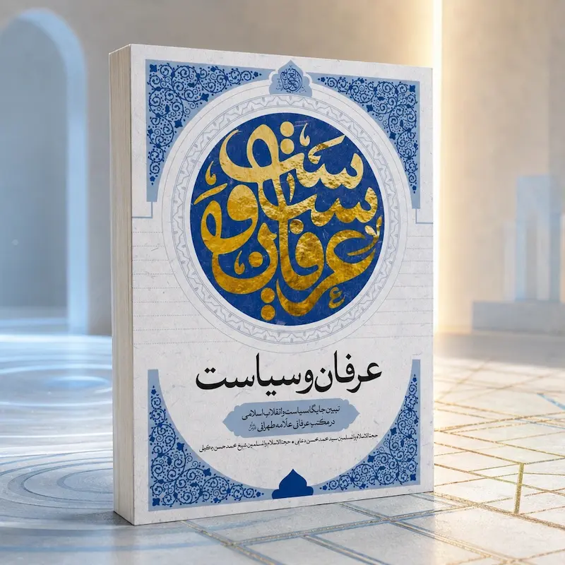 جلد کتاب عرفان و سیاست درباره اندیشه سیاسی علامه طهرانی