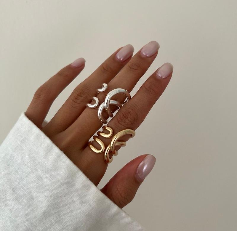 انگشتر مینیمال بلند