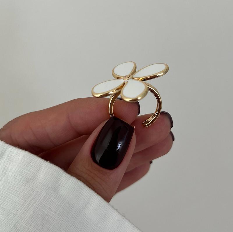 انگشتر میناکاری طرح گل