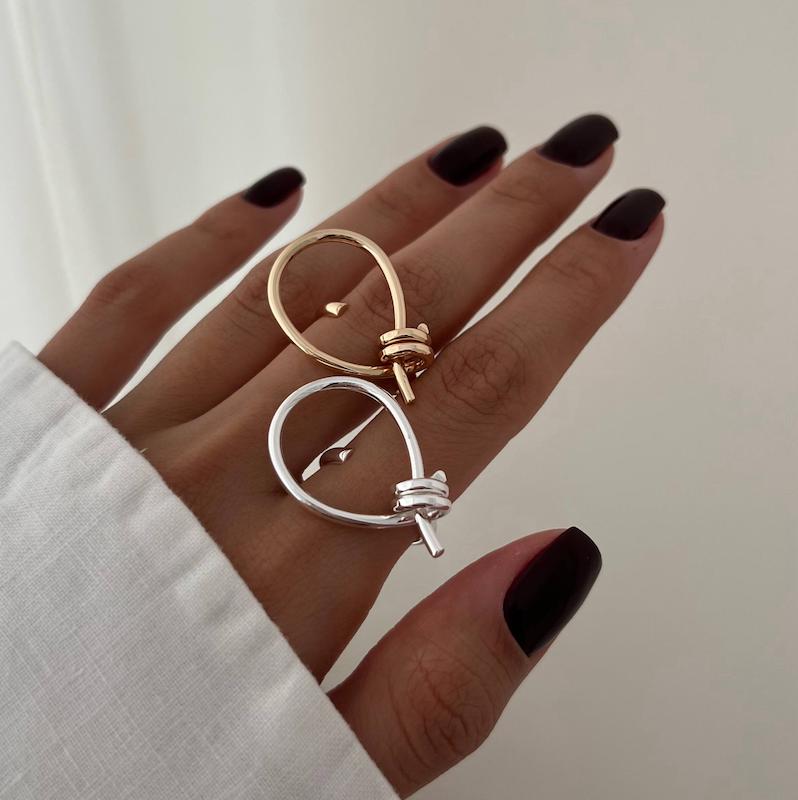 انگشتر مینیمال مفتولی گره